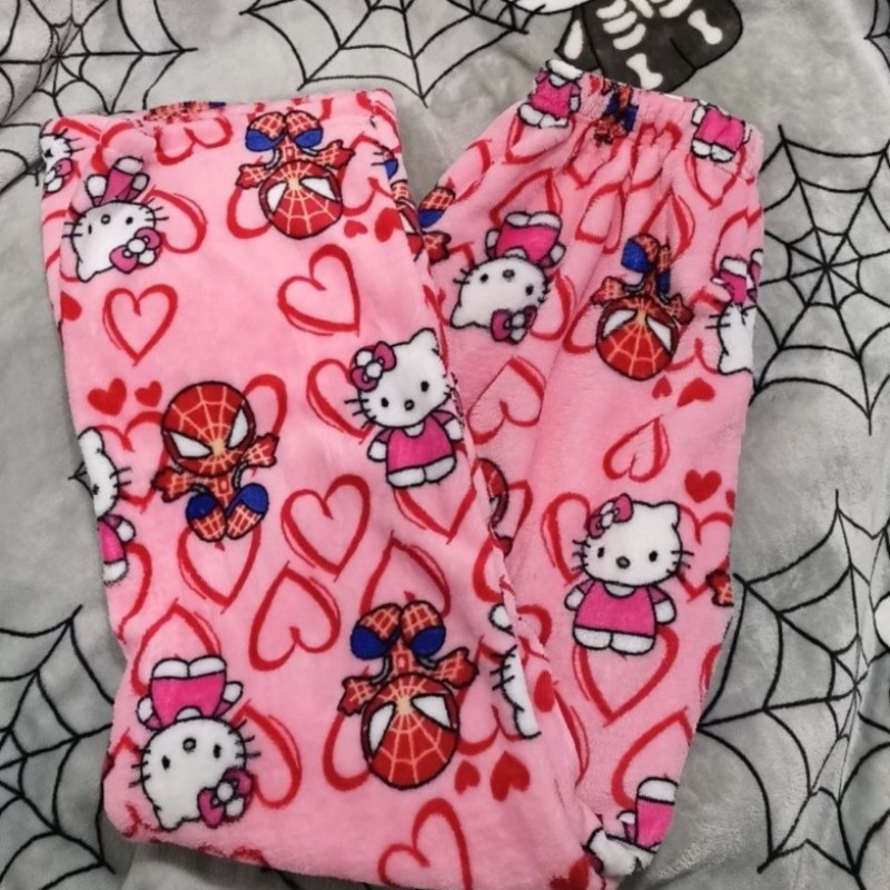 Winter Clothing In Japan - Hot Hello Kitty Flannel Pajama Pants