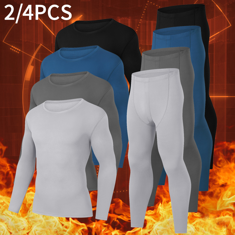 Winter Under Clothing - 2/4 Piece Men's And Teenagers' Thermal