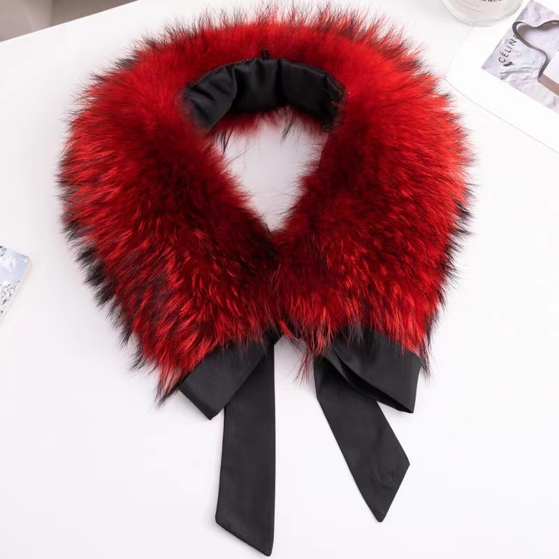 Winter Clothing Clearance Sale - Natural Raccoon Fur Collar Warm Real