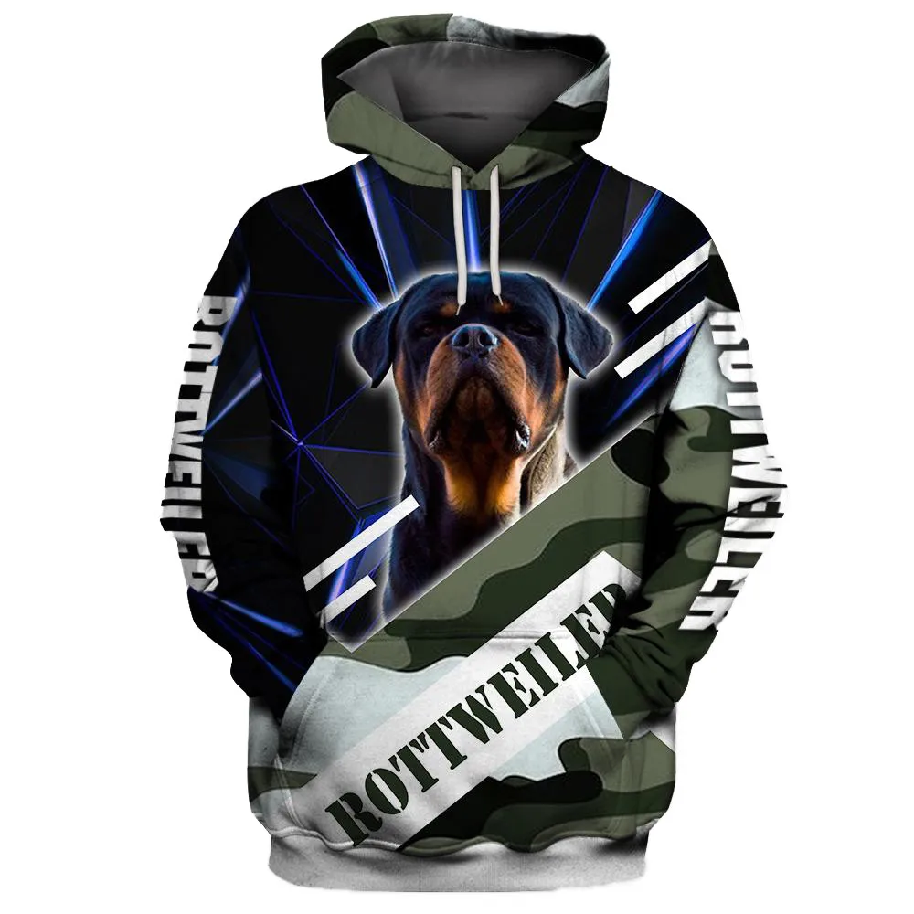 Winter Clothing Needs - HX Animals Hoodies Rottweiler 3D Graphic