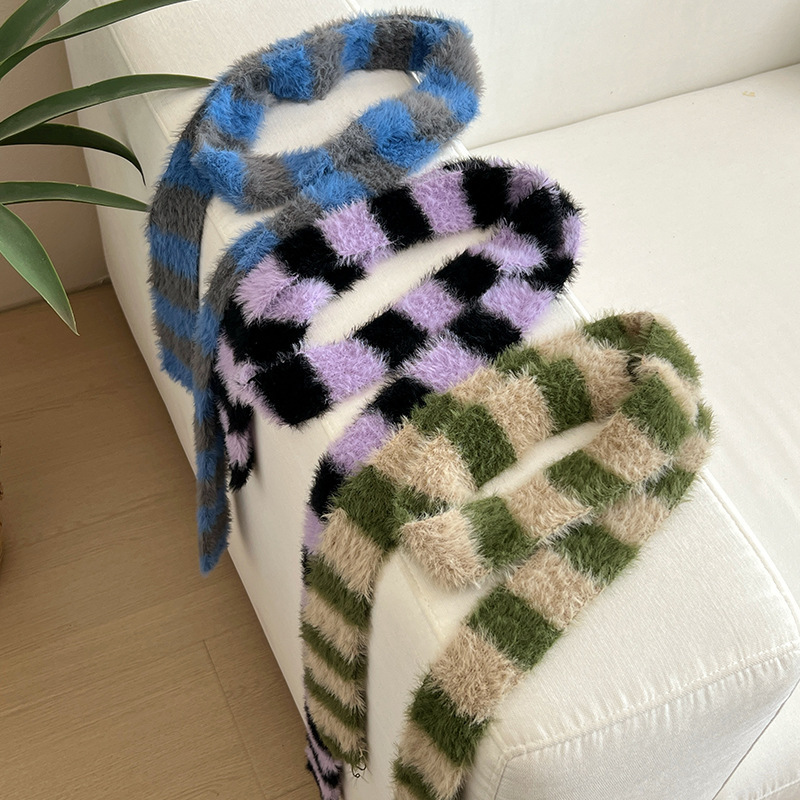 Y2k Striped Plush Narrow Long  - огляд і ціна Winter Clothing Clearance Sale
