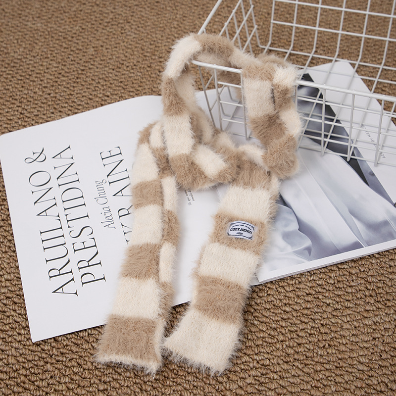 Y2k Striped Plush Narrow Long  - огляд і ціна Winter Clothing Clearance Sale