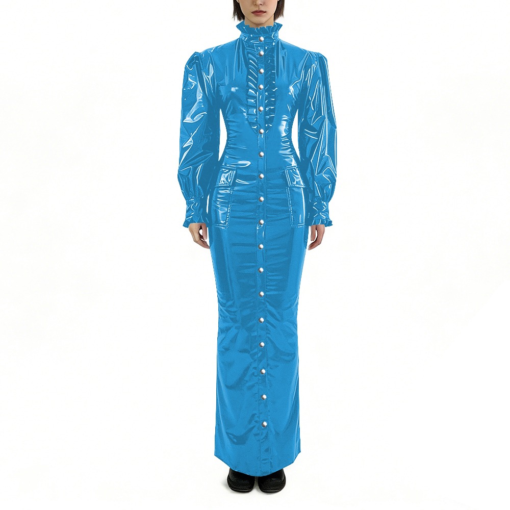 Glossy PVC Long Pencil Dress P - огляд і ціна Winter Clothing For Plus Size Women