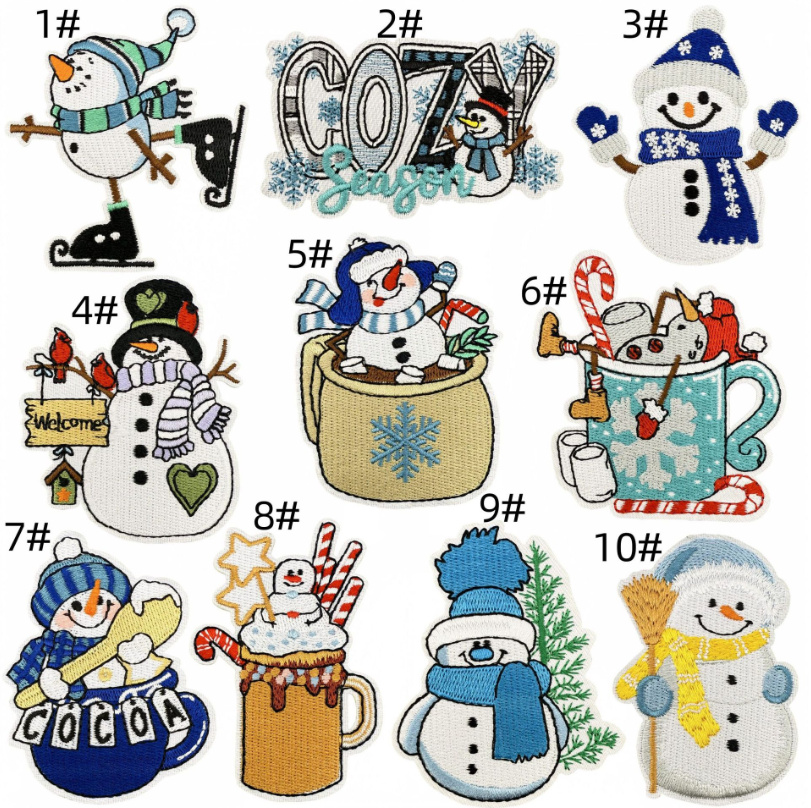 10 Pcs Snowman Winter Badges E - огляд і ціна Winter Clothing Pictures