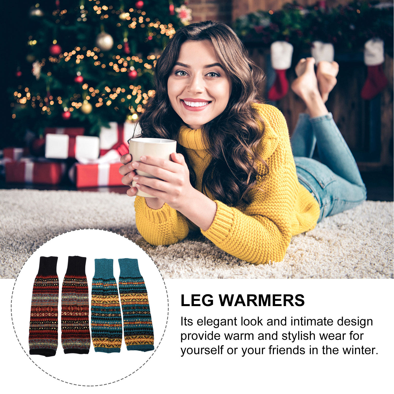 2Pairs Wool Leg Cover Elegant  - огляд і ціна Winter Clothing Leg Warmers