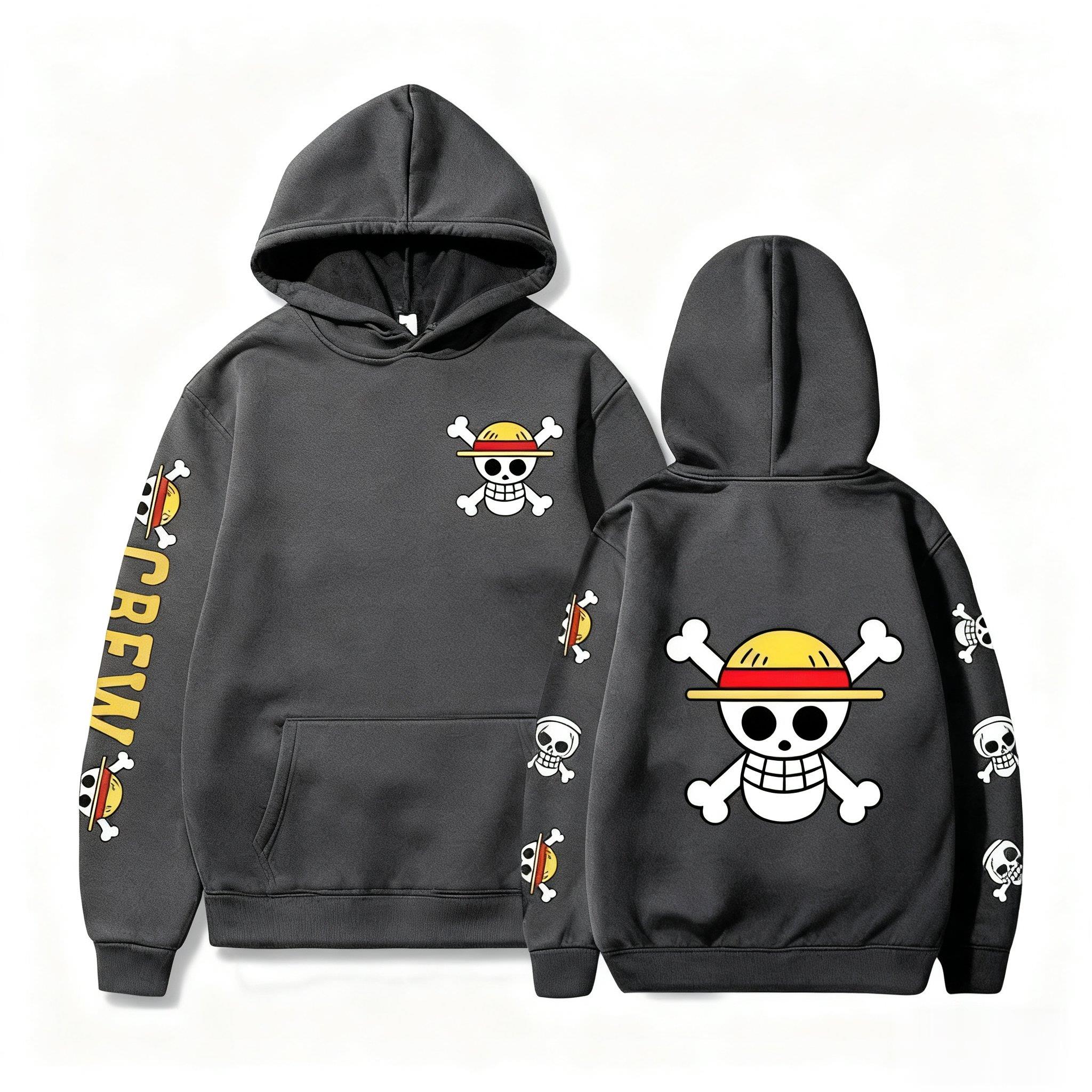 One Piece Skull Print Hoodie M - огляд і ціна Winter Clothing In Japan