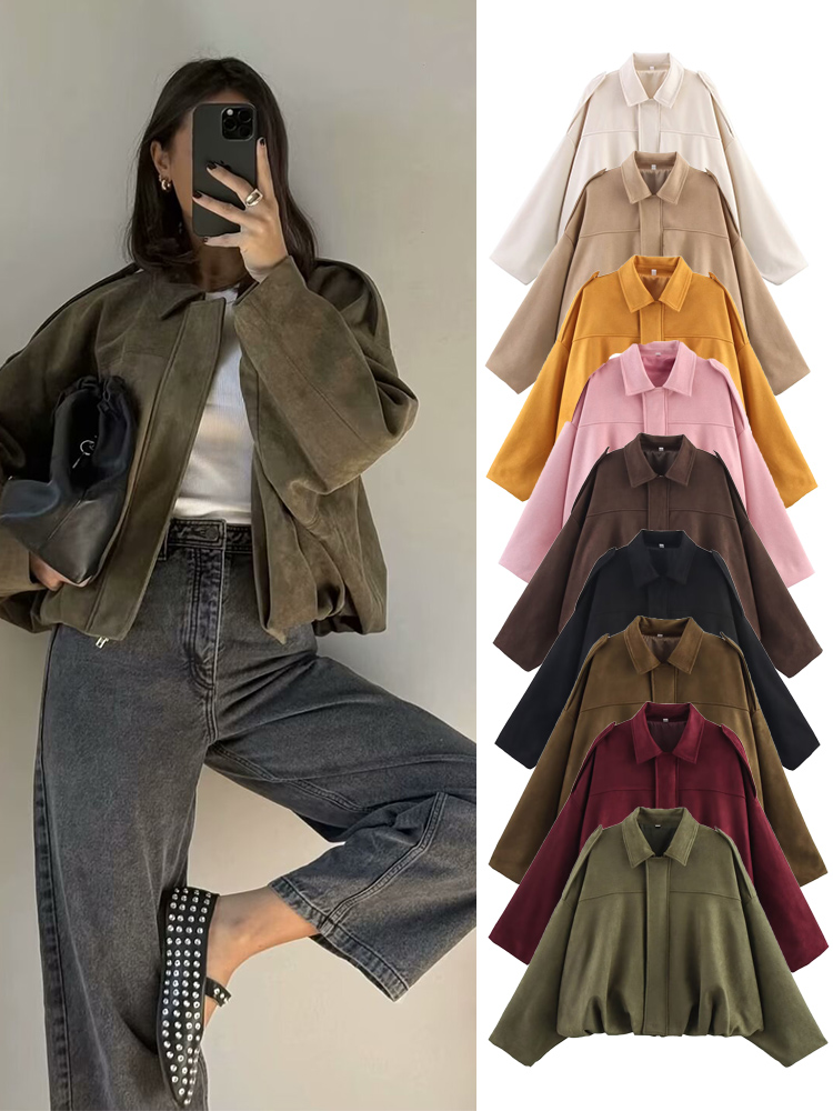 TFMLN Women Suede Bomber Jacke - огляд і ціна Winter Clothing Women Sale