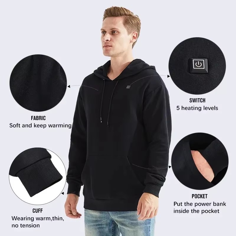 Women USB Heating Hoodies men  - огляд і ціна Winter Clothing Clearance Sale