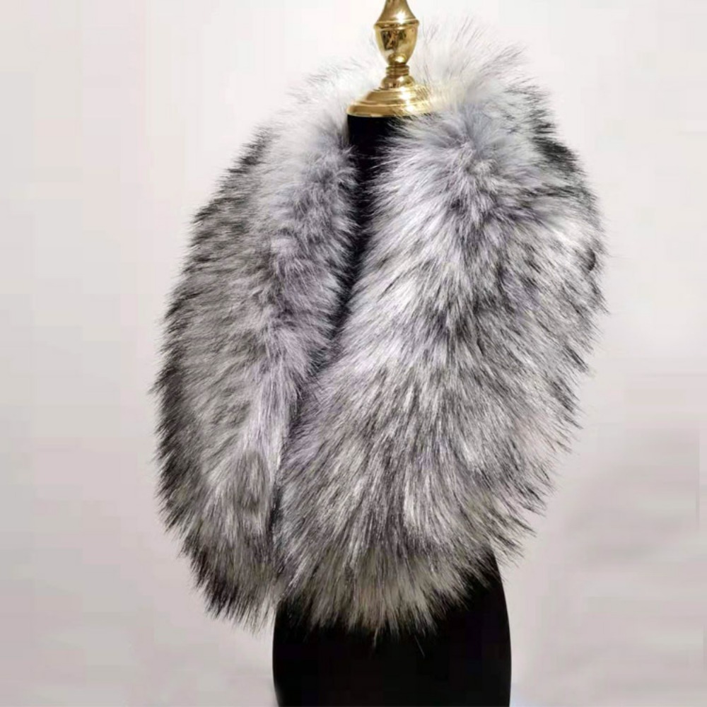 New 80cm Large Faux Fur Collar - огляд і ціна Winter Clothing Clearance Sale