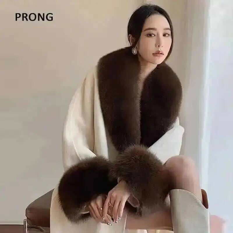 100% Real Fox Fur Collar Winte - огляд і ціна Winter Clothing Clearance Sale