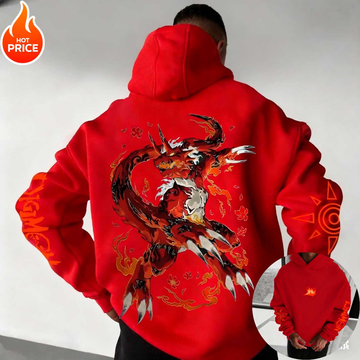 Digimon Guilmon Harajuku Autum - огляд і ціна Winter Clothing In Japan
