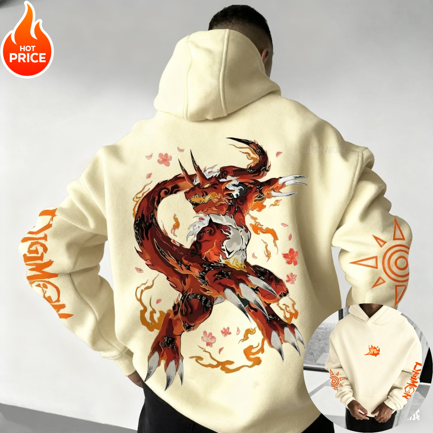 Digimon Guilmon Harajuku Autum - огляд і ціна Winter Clothing In Japan